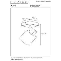 Lucide Plafondspot Alion Zwart - E14 - 10x10 cm