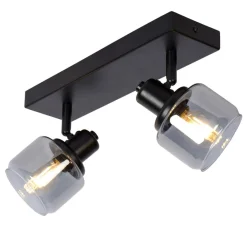 Lucide Plafondspot Bjorn Zwart - 2 x E14 - 30 cm breed