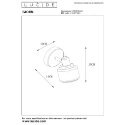 Lucide Plafondspot Bjorn Goud - E14 - Ø 10 cm