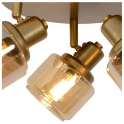 Lucide Plafondspot Bjorn Goud - 4 x E14 - Ø 38 cm