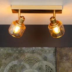 Lucide Plafondspot Bjorn Goud - 2 x E14 - 30 cm breed