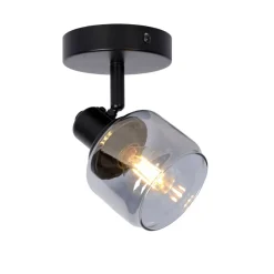 Lucide Plafondspot Bjorn Zwart - E14 - Ø 10 cm