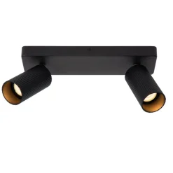 Lucide Plafondspot Clubs Zwart - 2 x GU10 - 31x9 cm