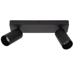 Lucide Plafondspot Clubs Zwart - 2 x GU10 - 31x9 cm