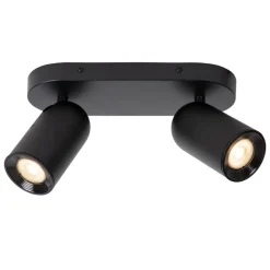 Lucide Plafondspot Punch Zwart - 2 x GU10 - 26 cm breed