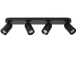 Lucide Plafondspot Punch Zwart - 2 x GU10 - 63 cm breed