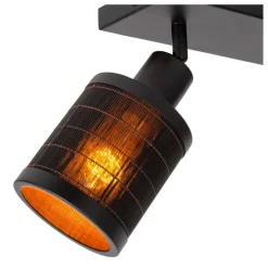 Lucide Plafondspot Tagalog Zwart - 2 x E27 - 32x10 cm