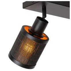 Lucide Plafondspot Tagalog Zwart - 2 x E27 - 32x10 cm