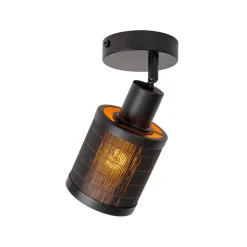 Lucide Plafondspot Tagalog Zwart - E27 - Ø 10 cm