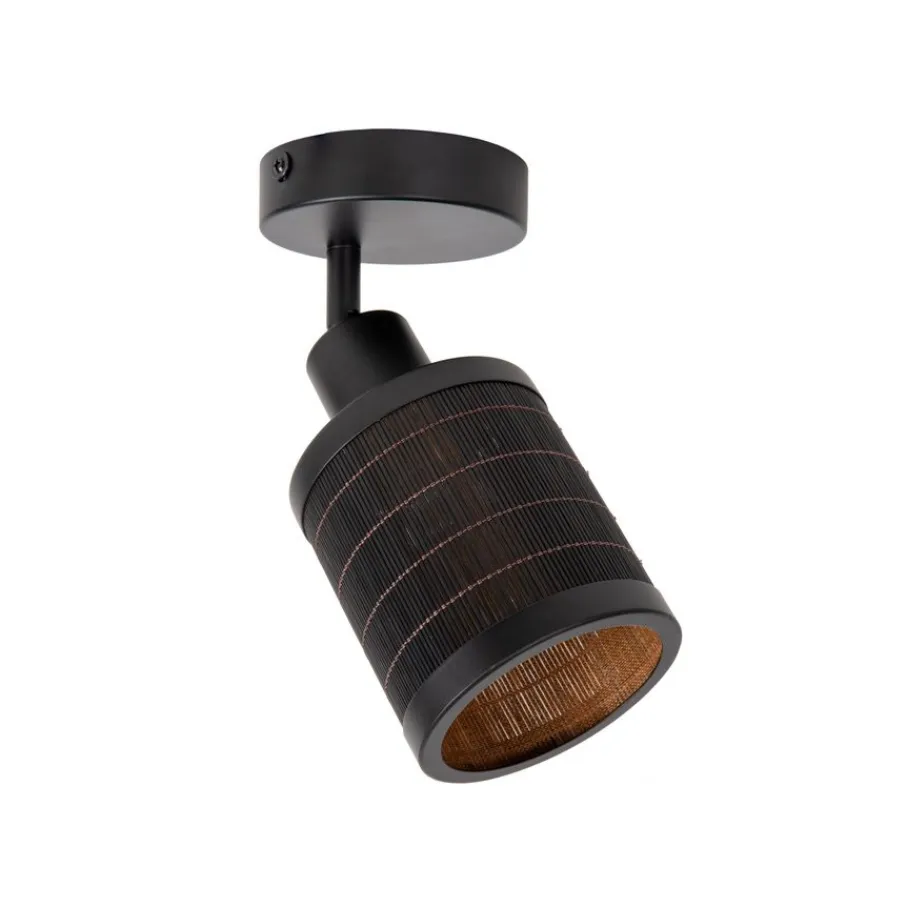 Lucide Plafondspot Tagalog Zwart - E27 - Ø 10 cm