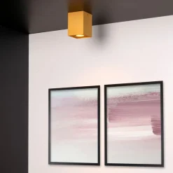 Lucide Plafondspot Tube Goud - GU10 - 10x10 cm