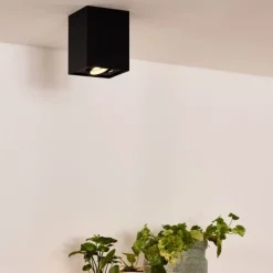 Lucide Plafondspot Tube Zwart - GU10 - 10x10 cm