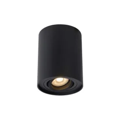 Lucide Plafondspot Tube Zwart - GU10 - Ø 10 cm