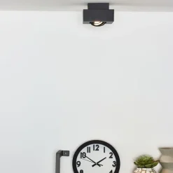 Lucide Plafondspot Xirax Zwart - GU10 - 14x14 cm