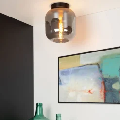 Lucide Plafonniere Joanet Zwart - E27 - Ø 25 cm