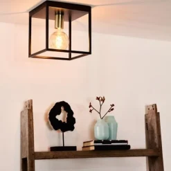 Lucide Plafonniere Ruben Zwart - E27 - 22 cm breed