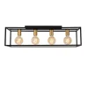 Lucide Plafonniere Ruben Zwart - 4 x E27 - 80 cm breed
