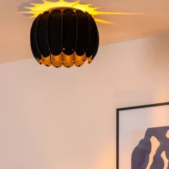 Lucide Plafonniere Spencer Zwart - E27 - Ø 30 cm