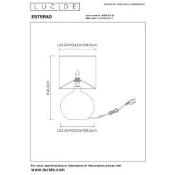 Lucide Tafellamp Esterad Groen - E14 - 47 cm hoog