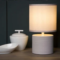 Lucide Tafellamp Greasby Beige - E14 - 26 cm hoog