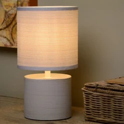 Lucide Tafellamp Greasby Grijs - E14 - 26 cm hoog