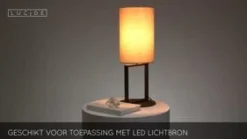 Lucide Tafellamp Herman Beige - E27 - 50cm hoog