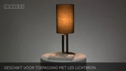 Lucide Tafellamp Herman Zwart - E27 - 50cm hoog