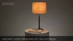 Lucide Tafellamp Maya Beige - E27 - 51 cm hoog