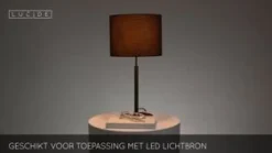 Lucide Tafellamp Maya Zwart - E27 - 51 cm hoog