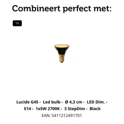 Lucide Tafellamp Momoro Wit - 40 cm hoog