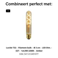 Lucide Tafellamp Monsaraz Roze - 25 cm hoog