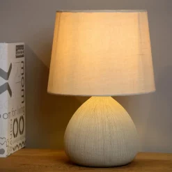 Lucide Tafellamp Ramzi Beige - E14 - 26 cm hoog
