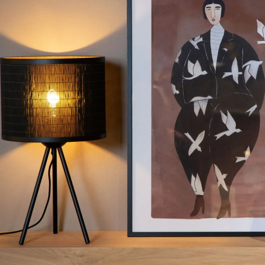 Lucide Tafellamp Tagalog Zwart - E27 - 45 cm hoog