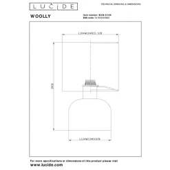 Lucide Tafellamp Woolly Roze - E14 - 28 cm hoog