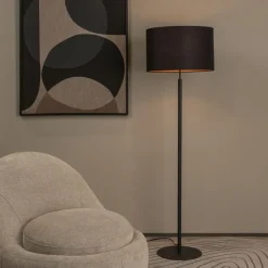 Lucide Vloerlamp Maya Zwart - E27 - 150 cm hoog