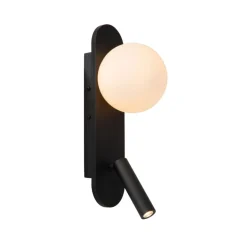 Lucide Wandlamp Kelly Zwart - LED - 32 cm hoog