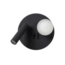 Lucide Wandlamp Matiz Zwart - LED - Ø 17 cm