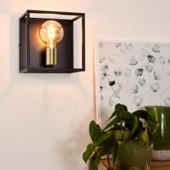 Lucide Wandlamp Ruben Zwart - E27 - 22 cm breed