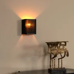 Lucide Wandlamp Tagalog Zwart - E27 - 18x20 cm