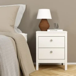 Nachtkastje Dallas Wit - 44x55x39 cm