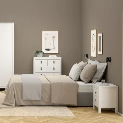 Nachtkastje Dallas Wit - 44x55x39 cm