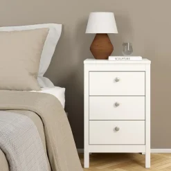 Nachtkastje Dallas Wit - 44x71x39 cm