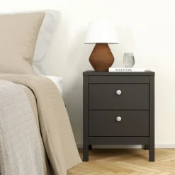 Nachtkastje Dallas Zwart - 44x55x39 cm