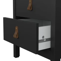 Nachtkastje Dallas Zwart - 44x55x39 cm