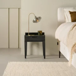 Nachtkastje Hoeven Zwart - 45x60x35 cm