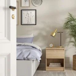 Nachtkastje Luna Eiken - 41x50x40 cm