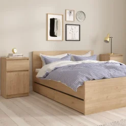 Nachtkastje Luna Eiken - 41x71x40 cm