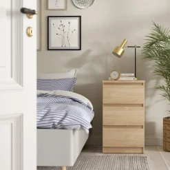 Nachtkastje Luna Eiken - 41x71x50 cm