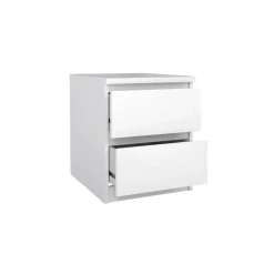Nachtkastje Luna Hoogglans Wit - 41x50x50 cm