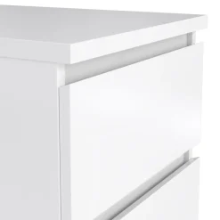 Nachtkastje Luna Hoogglans Wit - 41x50x50 cm